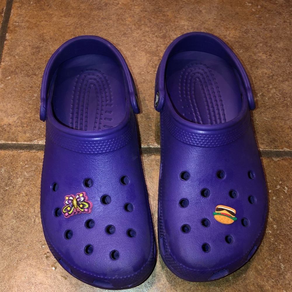 Purple Crocs Charms Included